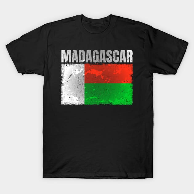 Distressed Madagascar Flag Graphic Gifts for Men Women Malagasy T-Shirt by Smoothbeats